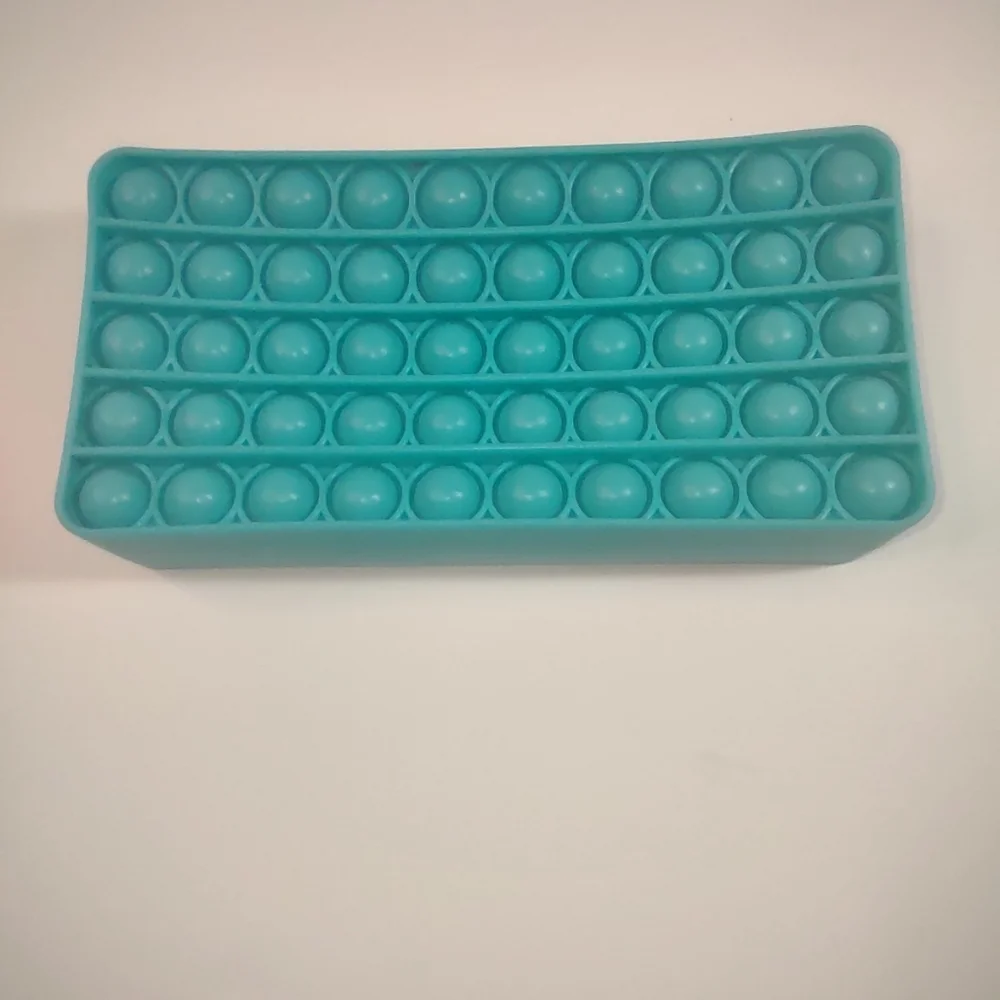 Teal Pop It Fidget Pencil Case